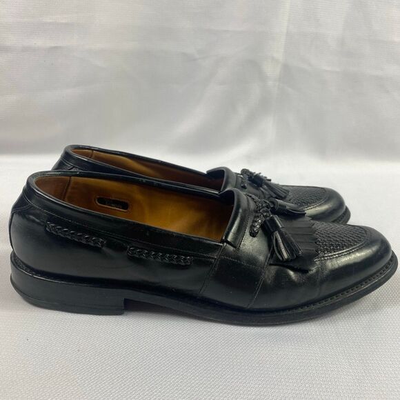 Allen Edmonds Cody Tassel Loafers Black Woven Leather Men 10.5B Narrow main image 6